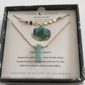 Ladies Luna Norte Amazonite necklace set.